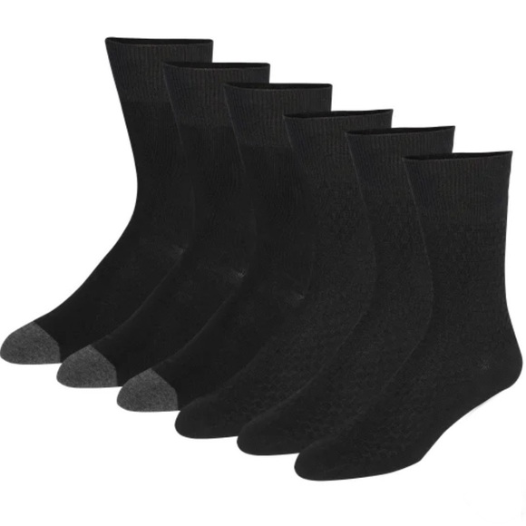 Cole Haan Men's Dress Socks, 6 pairs of black socks - Picture 3 of 3